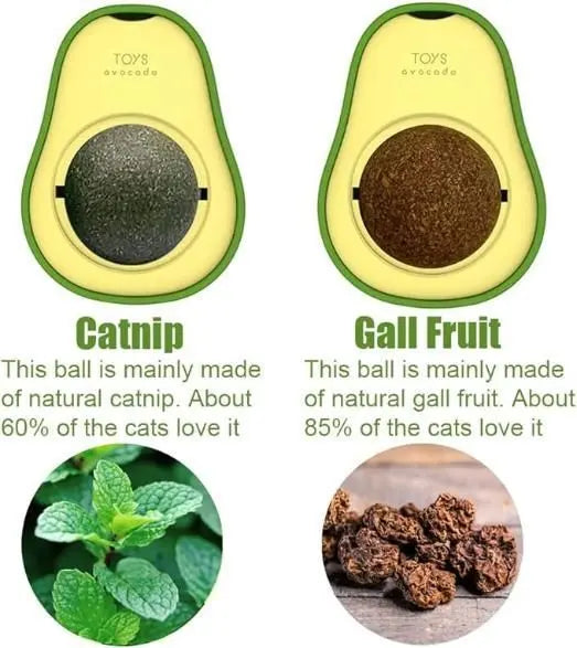 Catnip Minty Avocado Ball Toy - ShoppingDragons