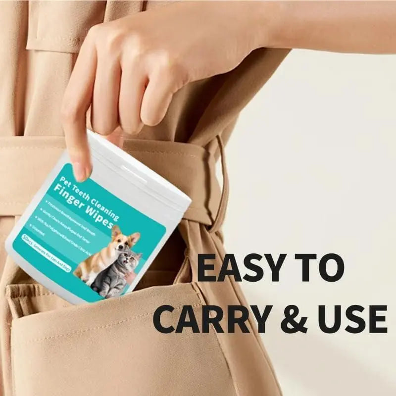 Disposable Dental Finger Wipes For Pets - ShoppingDragons