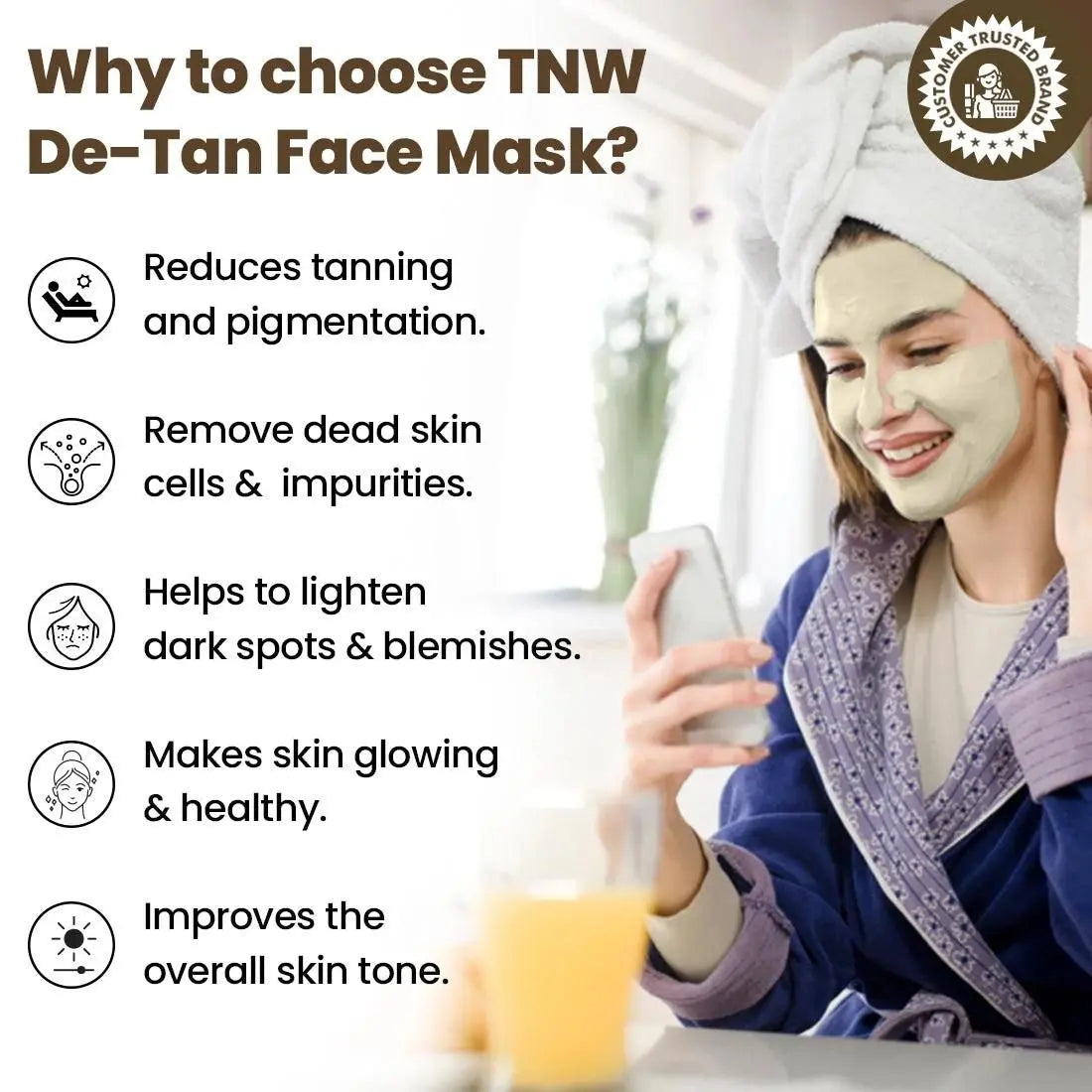 DE-Tan Face Pack for Glowing & Radiant Skin 50gm - ShoppingDragons