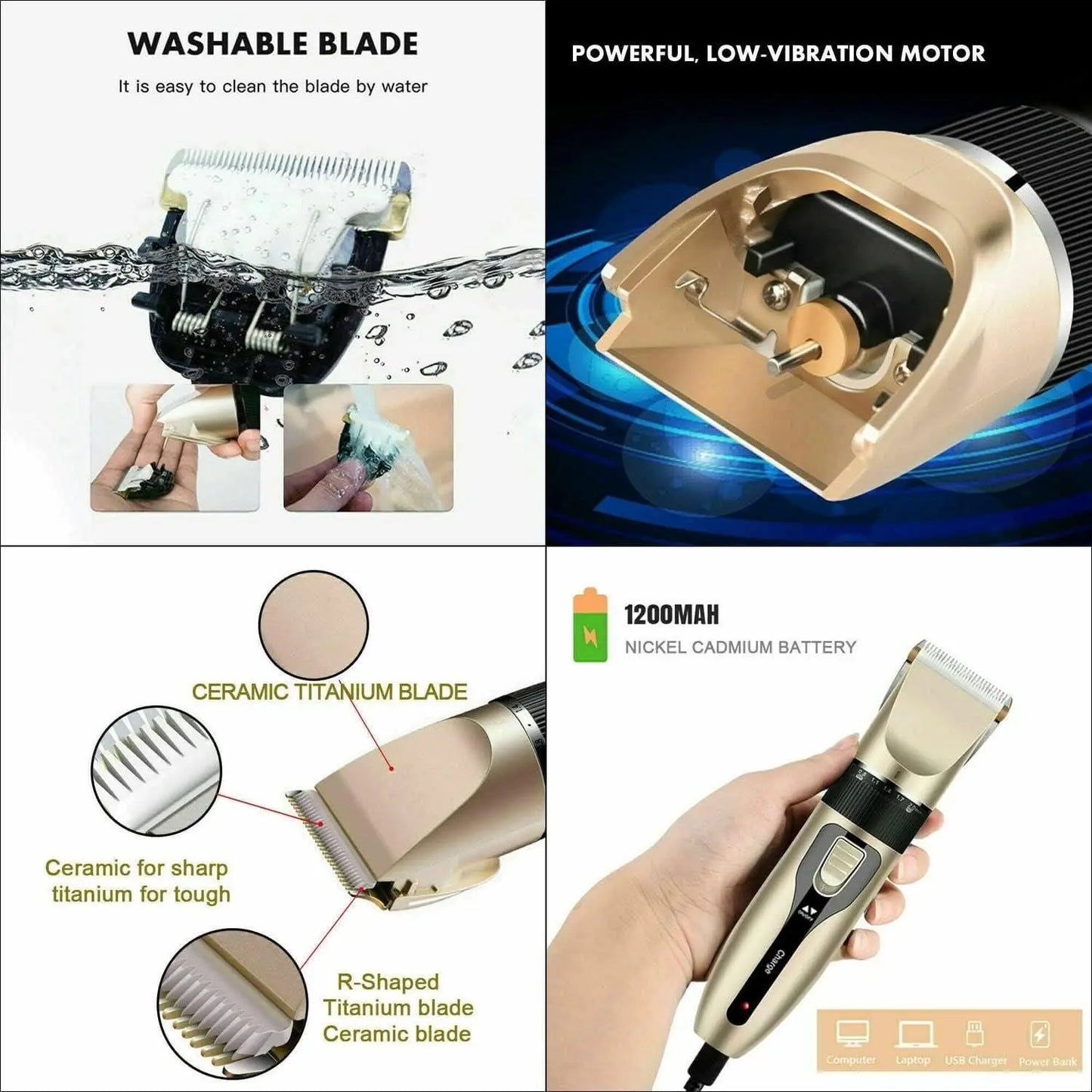 Rechargeable Cordless Hair Clipper For Men - ShoppingDragons