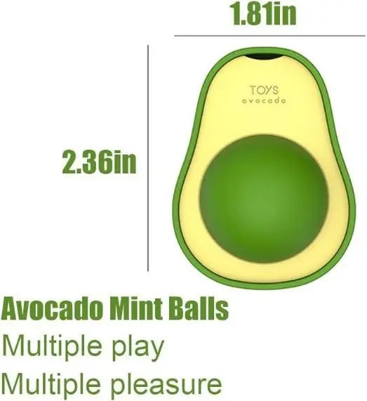 Catnip Minty Avocado Ball Toy - ShoppingDragons