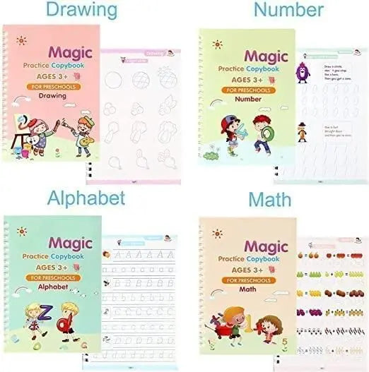 Sank Magic Practice Copybook (4 BOOKS,1 PEN,1 GRIP,10 REFILL) - ShoppingDragons