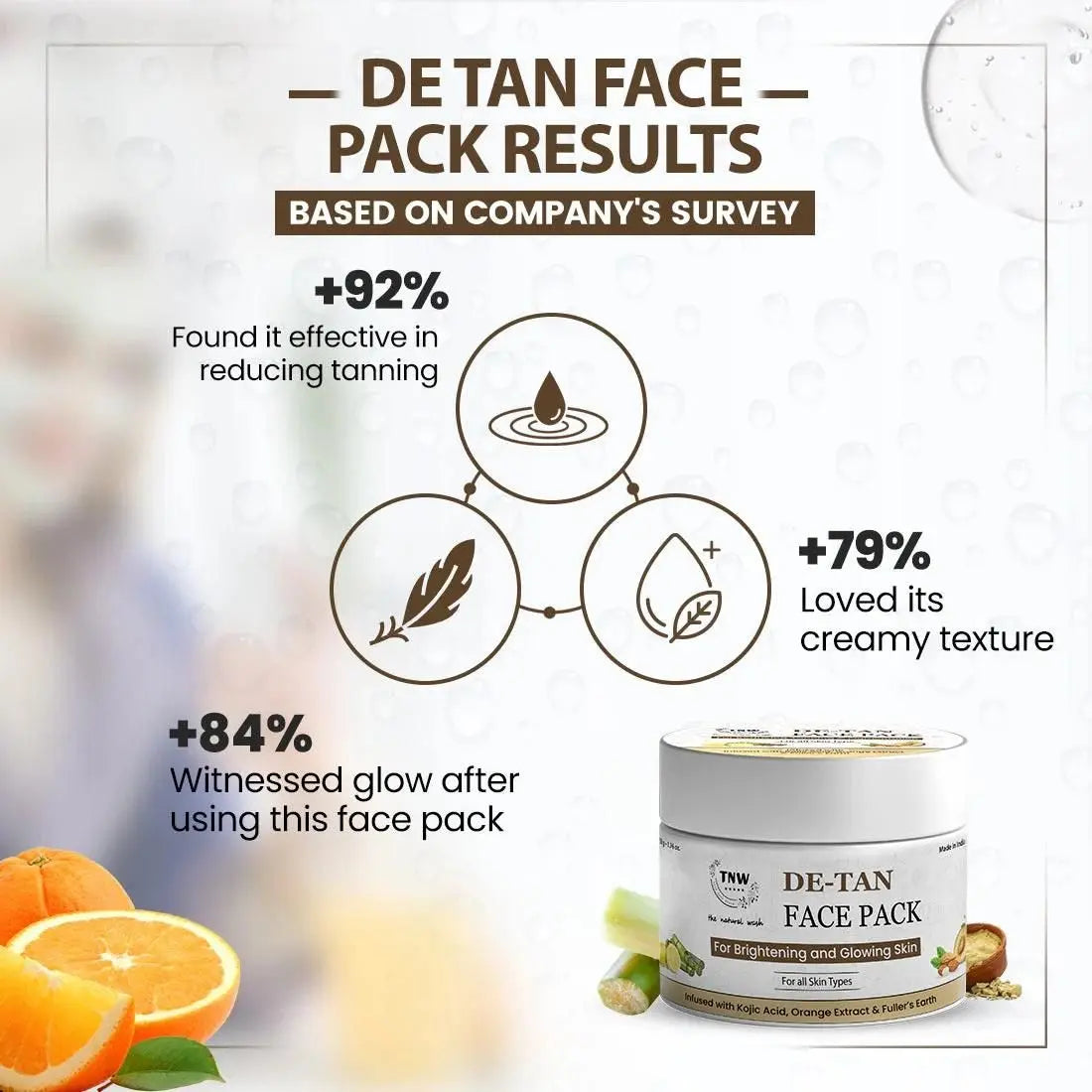 DE-Tan Face Pack for Glowing & Radiant Skin 50gm - ShoppingDragons