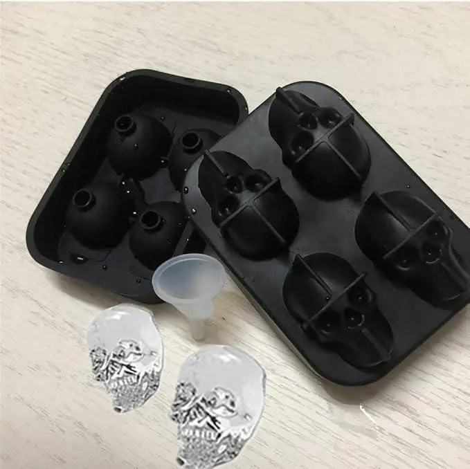 3D Skull Silicon Ice Cube Tray - ShoppingDragons