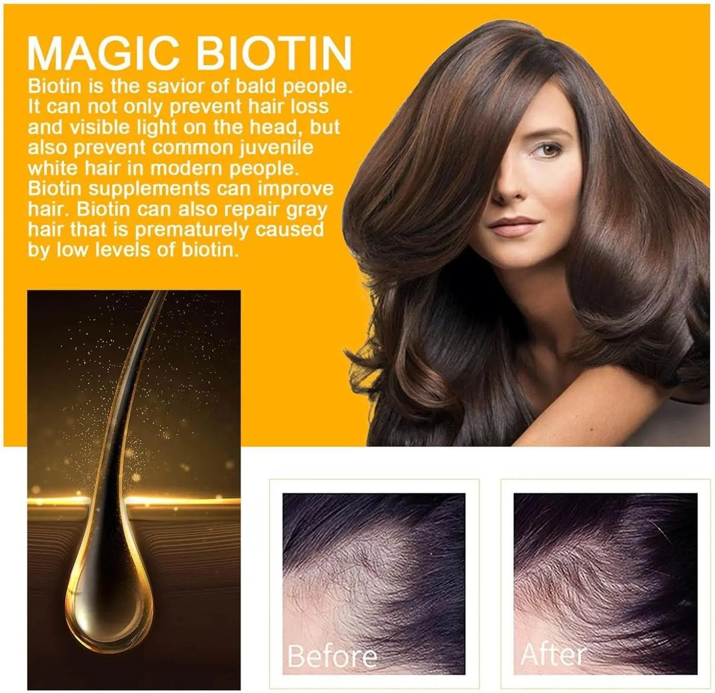 Biotin Hair Growth Spray, Hair Regrowth Spray, Biotin Hair Growth Serum, Biotin Thickening Herbal Serum, Fast Growing Hair Care Essential Oils (2PCS) - ShoppingDragons