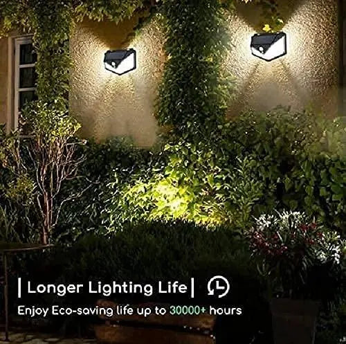 Latest Solar Lights for Garden 100 LED Motion Sensor Security Lamp for Home,Outdoors Pathways | Bright Solar Wireless Security Motion Sensor 100 Led Night Light (100 LED) - ShoppingDragons