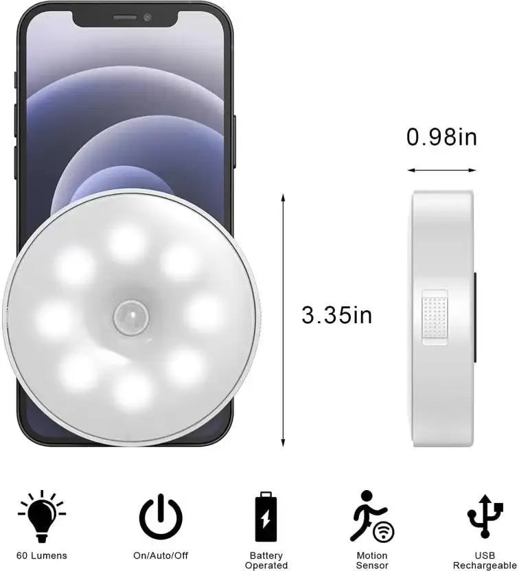 Motion Sensor Light for Home with USB Charging Wireless Self Adhesive LED Night Light 3gfndn-ee