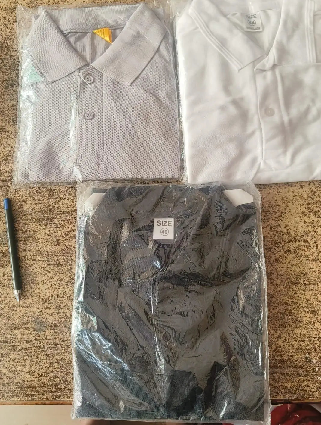 Poly Matte Solid Half Sleeves Mens Polo T-Shirt Pack Of 3 3gfndn-ee
