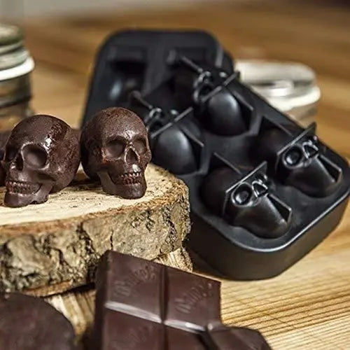 3D Skull Silicon Ice Cube Tray - ShoppingDragons