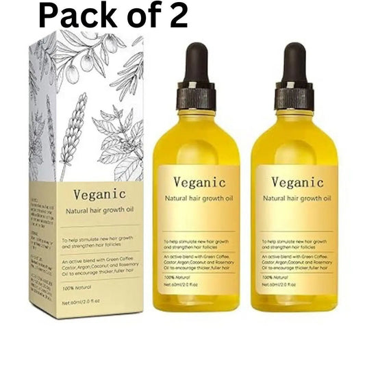 Vegan Natural Hair Growth Oil (Pack of 2) - ShoppingDragons