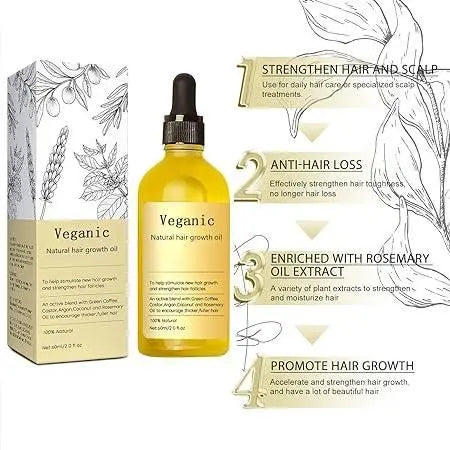 Vegan Natural Hair Growth Oil (Pack of 2) - ShoppingDragons