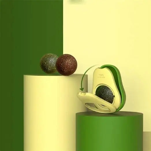 Catnip Minty Avocado Ball Toy - ShoppingDragons