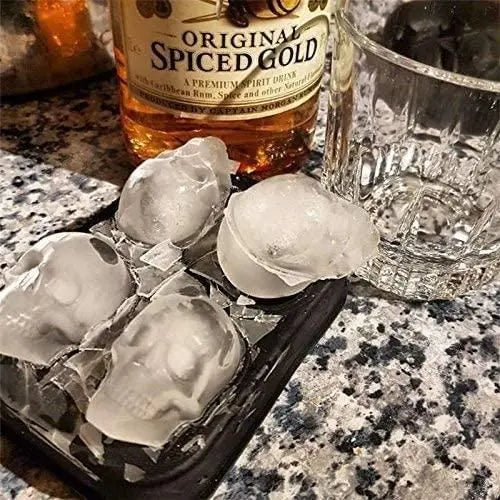 3D Skull Silicon Ice Cube Tray - ShoppingDragons